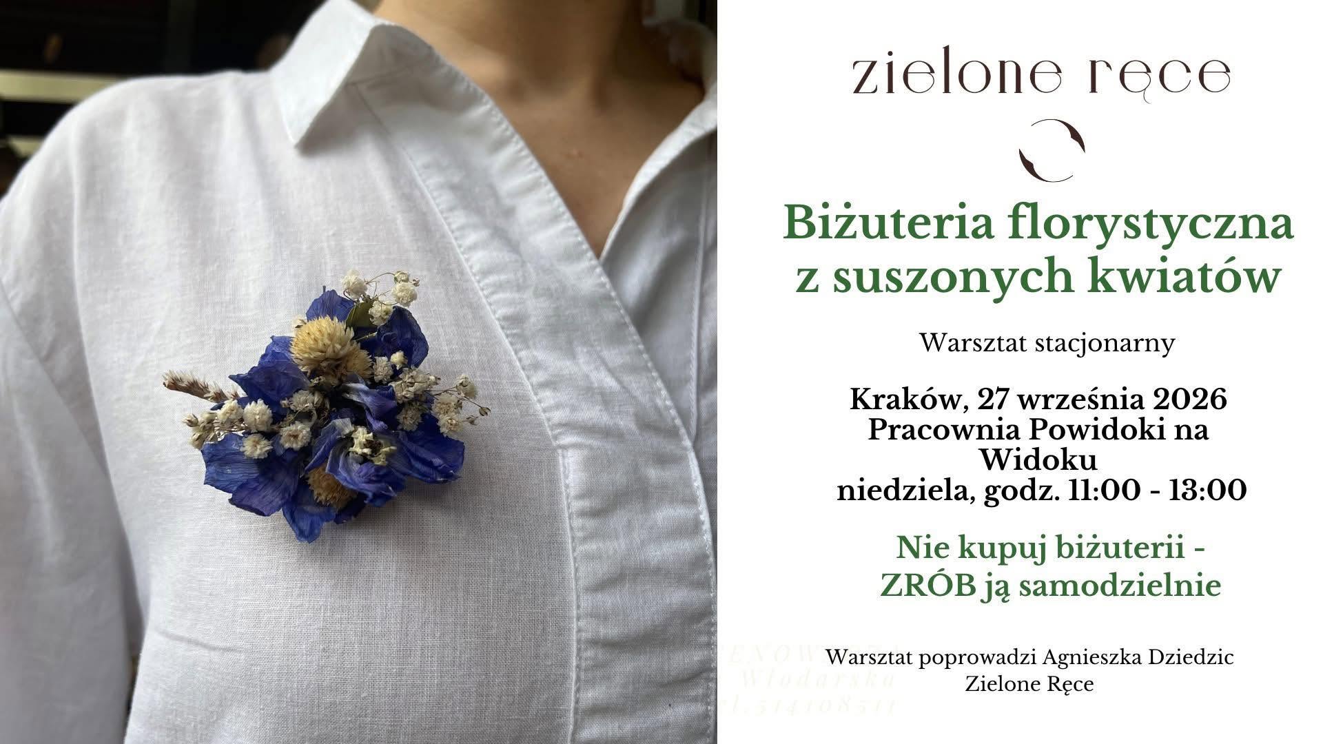 Kameralne warsztaty tworzenia biżuterii z suszonych kwiatów