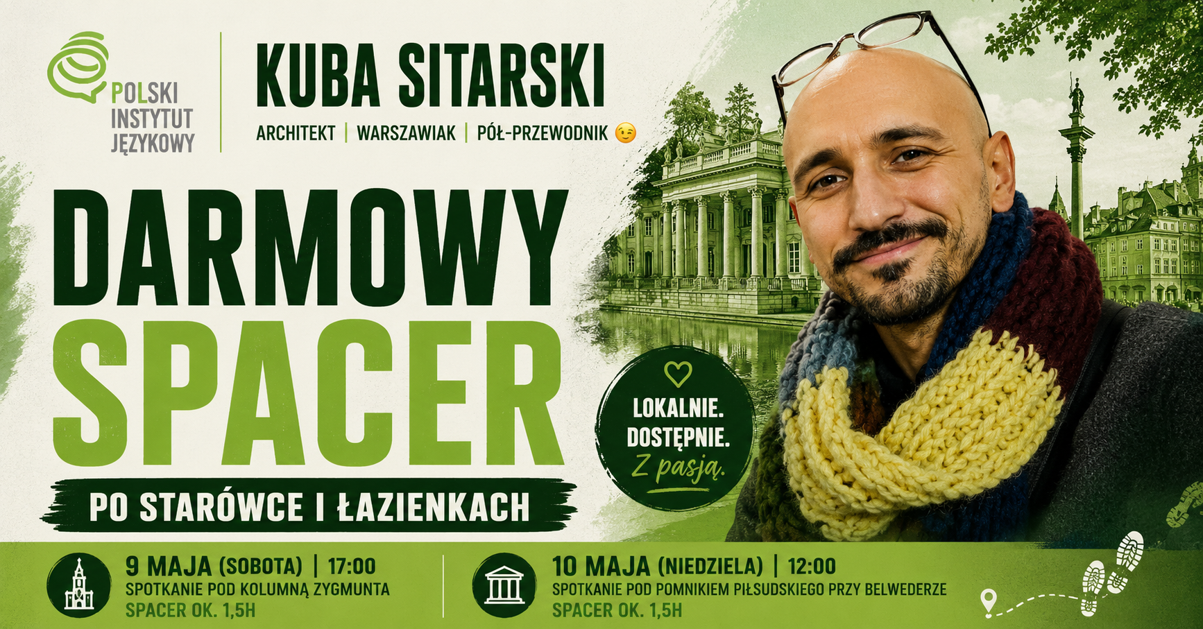🌿 DARMOWY SPACER PO WARSZAWIE 🌿 ze Starówką i Łazienkami Królewskimi z Kubą Sitarskim