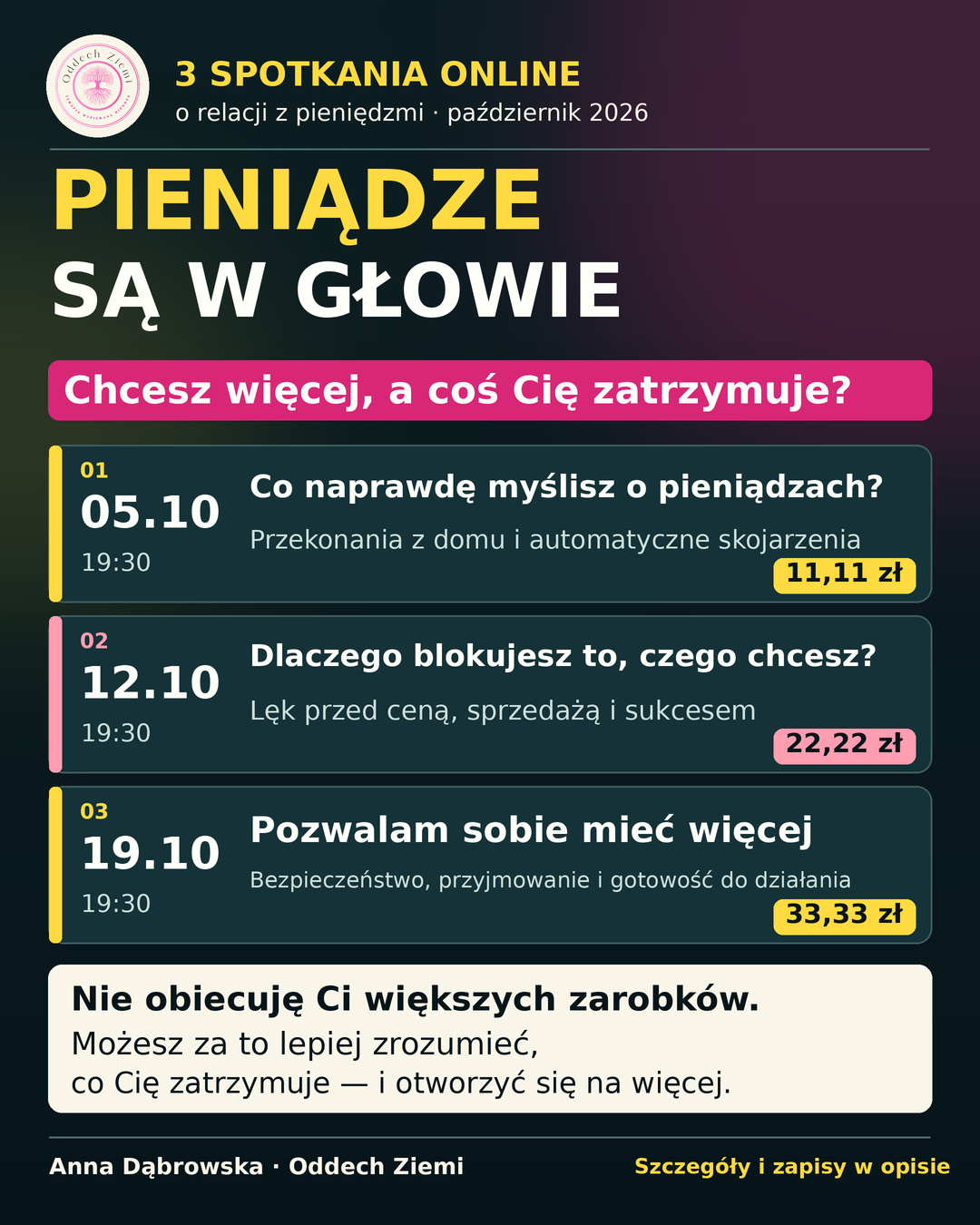3 spotkania od MUSZĘ do WYBIERAM