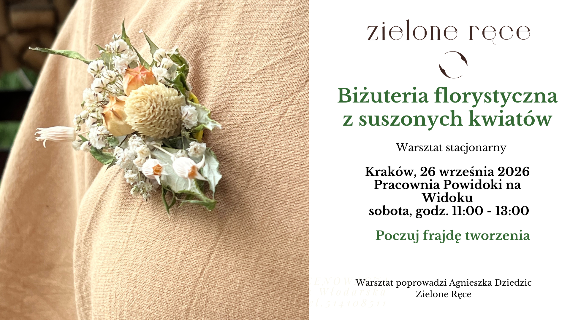 Kameralne warsztaty tworzenia biżuterii z suszonych kwiatów