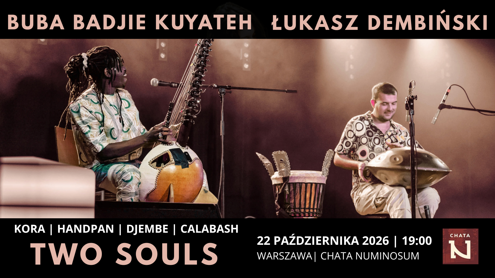 Koncert handpan i kora - Łukasz Dembiński & Buba Badjie Kuyateh