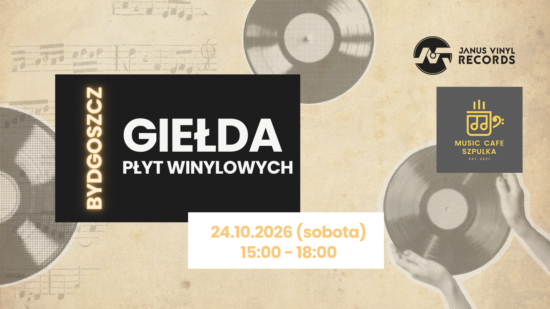 📀💿 11 EDYCJA | GIEŁDA WINYLI w Bydgoszczy📍Music Cafe Szpulka | Miejskie Centrum Kultury