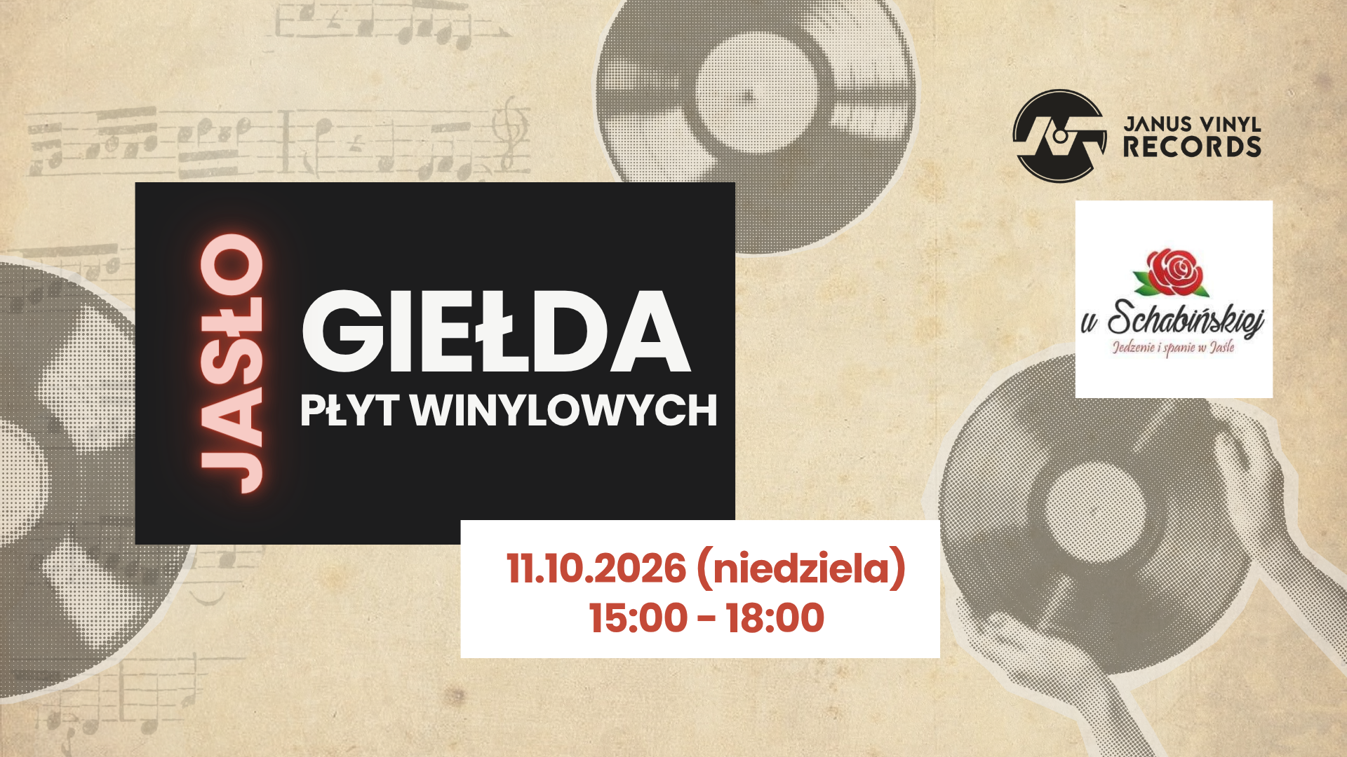 📀💿 4 EDYCJA | GIEŁDA WINYLI w Jaśle📍Restauracja u Schabińskiej